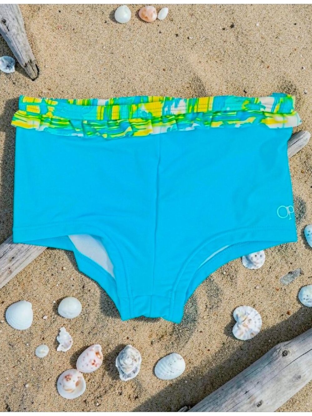 Baby Girls Two-Piece Tankini Swimsuit With Palm Print & UPF 50+ Sun Protection - Picture 4 of 10